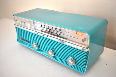 Seafoam Green 1963 Olympic Model AFM-16 Vacuum Tube AM FM Radio Beauty and Sounds Great!