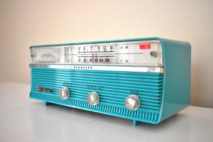 Seafoam Green 1963 Olympic Model AFM-16 Vacuum Tube AM FM Radio Beauty and Sounds Great!