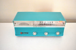 Seafoam Green 1963 Olympic Model AFM-16 Vacuum Tube AM FM Radio Beauty and Sounds Great!