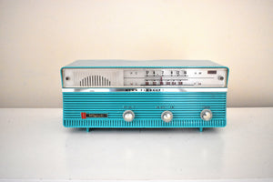 Seafoam Green 1963 Olympic Model AFM-16 Vacuum Tube AM FM Radio Beauty and Sounds Great!