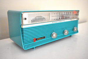 Seafoam Green 1963 Olympic Model AFM-16 Vacuum Tube AM FM Radio Beauty and Sounds Great!