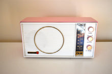 Load image into Gallery viewer, Tuscadero Pink and White 1963 Olympic Model AFM-20 Vacuum Tube AM FM Radio Sounds Beautiful!