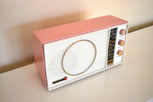 Tuscadero Pink and White 1963 Olympic Model AFM-20 Vacuum Tube AM FM Radio Sounds Beautiful!