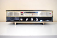 Load image into Gallery viewer, Kanji Black and White Late Fifties Early Sixties Onkyo Model FM-820UH Vacuum Tube AM FM Shortwave Radio Rare Beauty Sounds Great Mint Condition!