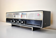 Load image into Gallery viewer, Kanji Black and White Late Fifties Early Sixties Onkyo Model FM-820UH Vacuum Tube AM FM Shortwave Radio Rare Beauty Sounds Great Mint Condition!