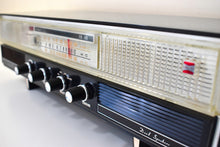 Load image into Gallery viewer, Kanji Black and White Late Fifties Early Sixties Onkyo Model FM-820UH Vacuum Tube AM FM Shortwave Radio Rare Beauty Sounds Great Mint Condition!