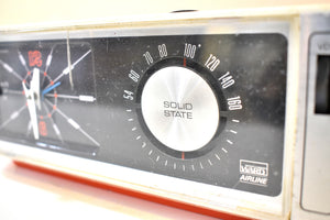 Clementine Orange 70s Wards Model 2411 ソリッドステート AM クロック ラジオ サウンドも見た目も素晴らしい!