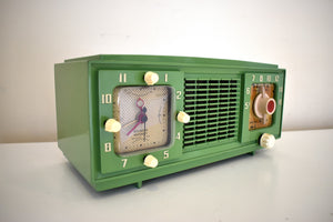 Spring Green 1953 Philco Transitone Model 53-701X AM Vacuum Tube Radio Rare Pretty Color Combo Sounds Great!