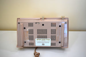 Dusty Pink 1958 General Electric Model C421A Vacuum Tube AM Clock Radio Near Mint!