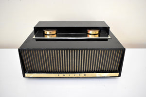 ヘッドレス ブラック 1958 Philco Predicta モデル H838-124 真空管 AM ラジオのサウンドは素晴らしいです ~ WeIrD!