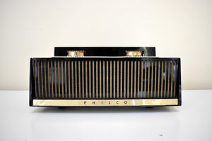 ヘッドレス ブラック 1958 Philco Predicta モデル H838-124 真空管 AM ラジオのサウンドは素晴らしいです ~ WeIrD!