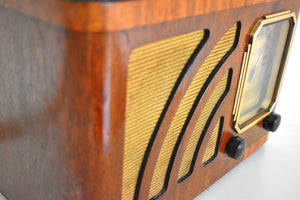 職人手作りのオリジナルヴィンテージウッド 1937 Philco モデル 37-12 真空管 AM ラジオのサウンドは非常に優れた状態です。