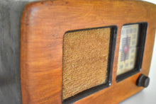 Load image into Gallery viewer, Artisan Crafted Wood 1941 Philco Model 42-PT-96 AM Radio Solid Hunk of Wood Cabinet Don&#39;t Mess Sounds Great!