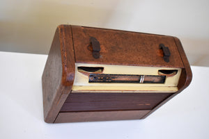 Smart Speaker Ready To Go - Wood Vintage 1948 Philco Model 48-300 Portable AM Vacuum Tube Radio Nice Woody!