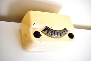 Ivory Bakelite Vintage 1948 Philco Model 48-460 AM Radio Loud as a Hippo!