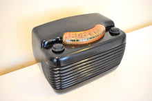 Load image into Gallery viewer, Ebony Bakelite 1949 Philco Model 49-900 &quot;The Hippo&quot; Vacuum Tube AM Radio Nice Color! Excellent Performer!