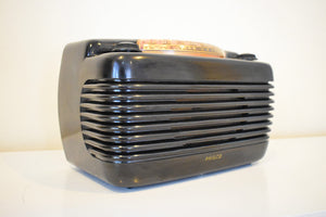 エボニーベークライト 1949 Philco Model 49-900 "The Hippo" 真空管 AM ラジオ 素敵な色です。素晴らしいパフォーマー！