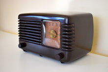Charger l&#39;image dans la galerie, Art Deco Brown Bakelite Vintage 1949 Philco Transitone 49-500 AM Radio Popular Design Back In Its Day!