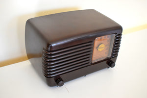 Art Deco Brown Bakelite Vintage 1949 Philco Transitone 49-500 AM Radio Popular Design Back In Its Day!