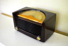 Load image into Gallery viewer, Umber Brown Bakelite Vintage 1951 Philco Model 52-942 AM Radio Loud Clear Sounding! Sundial Inspired Tuning!