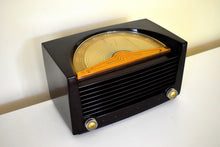 Load image into Gallery viewer, Umber Brown Bakelite Vintage 1951 Philco Model 52-942 AM Radio Loud Clear Sounding! Sundial Inspired Tuning!