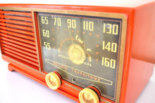 Load image into Gallery viewer, Mandarin Orange 1953 Philco Model 53-562 Vacuum Tube Radio and Box Awesome Condition! Looks and Sounds Great!