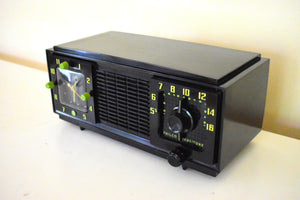 Hornet Green and Black 1953 Philco Model 53-701 AM Vacuum Tube Radio Early Tech Age Look! Sounds Great!