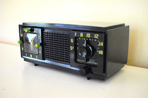 Hornet Green and Black 1953 Philco Model 53-701 AM Vacuum Tube Radio Early Tech Age Look! Sounds Great!