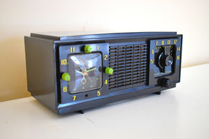 Green Hornet Black 1953 Philco Model 53-701 AM Vacuum Tube Radio Early Tech Age Look! Sounds Great!