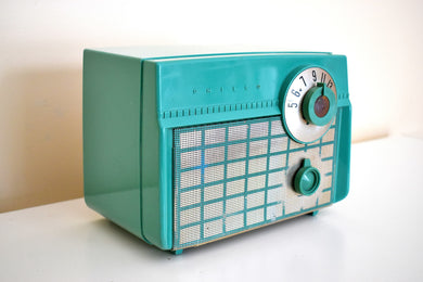 Ranger Green Vintage 1956 Philco Model D593-124 AM Vacuum Tube Radio Rare Sweet Color and Sounding!