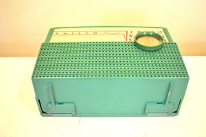 Camper Green 1956 Philco D-661 AM Portable Vacuum Tube Radio Sounds Great! Excellent Condition!