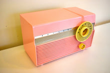 Load image into Gallery viewer, Madison Pink Mid Century 1959 Philco Model F813-124 Tube AM Radio Cuteness Overload!