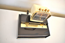 Load image into Gallery viewer, Early Sci-Fi Black White 1958 Philco Predicta Model H765-124 Vacuum Tube AM Radio Excellent Condition! Outta This World!