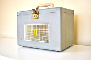 Star Frost Mid Century 1955 Philco Model D-665-126 Vacuum Tube AM Valise Lunch Box Radio!