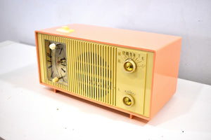 Bluetooth Ready To Go - Peaches Cream 1959 Admiral Model Y865C Vacuum Tube AM Radio Sounds Great! Looks Great!