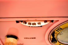 Load image into Gallery viewer, Savoy Pink Golden Age Art Deco 1948 Continental Model 1600 AM Vacuum Tube Clock Radio She&#39;s A Bombshell!