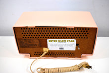 Load image into Gallery viewer, Chiffon Pink Vintage 1959 General Electric Model C437A Vacuum Tube AM Clock Radio Cream Puff!