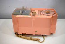 Load image into Gallery viewer, Chiffon Pink Vintage 1959 General Electric Model C437A Vacuum Tube AM Clock Radio Cream Puff!