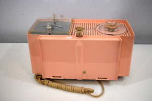 シフォン ピンク ヴィンテージ 1959 ゼネラル エレクトリック モデル C437A 真空管 AM 時計 ラジオ シュークリーム！