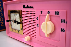 BEHOLD World's Rarest Radio NOS Pink Madison 1948 Model 940 AM Tube Clock Radio Holy Smoke!