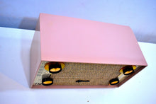 Load image into Gallery viewer, Beige Pink And Tweed Mid Century 1960 Sylvania 8F15 AM/FM Vacuum Tube Radio Rare Sounds and Looks Great!