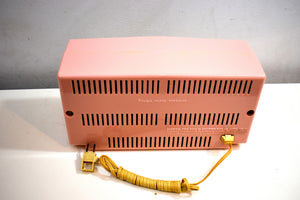 Real Light Show Pink Gold 1959 Bulova Model 330 AM Vacuum Tube Radio Rare Model Put On Your Shades!