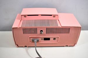 Princess Pink Mid Century 1959 General Electric Model 913 Vacuum Tube AM Clock Radio Beauty Sounds Fantastic!