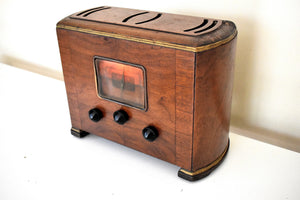 職人手作りの木製 1936 RCA モデル 5X 真空管 AM 短波ラジオ 木製ラジオ レリック!上品な見た目！