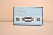 Load image into Gallery viewer, Bluetooth Ready To Go - Slate and Pastel Blue 1957 RCA Victor Model 1-RA-52 AM Vacuum Tube Radio Works Great!