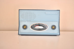 Bluetooth Ready To Go - Slate and Pastel Blue 1957 RCA Victor Model 1-RA-52 AM Vacuum Tube Radio Works Great!