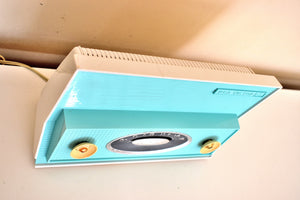 Bluetooth Ready To Go - Turquoise and White 1957 RCA Victor Model1-RA-55 AM Vacuum Tube Radio Works Great!