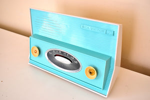 Bluetooth Ready To Go - Turquoise and White 1957 RCA Victor Model1-RA-55 AM Vacuum Tube Radio Works Great!