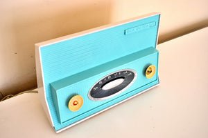 Bluetooth Ready To Go - Turquoise and White 1957 RCA Victor Model1-RA-55 AM Vacuum Tube Radio Works Great!