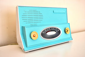 Bluetooth Ready To Go - Turquoise and White 1957 RCA Victor Model1-RA-55 AM Vacuum Tube Radio Works Great!